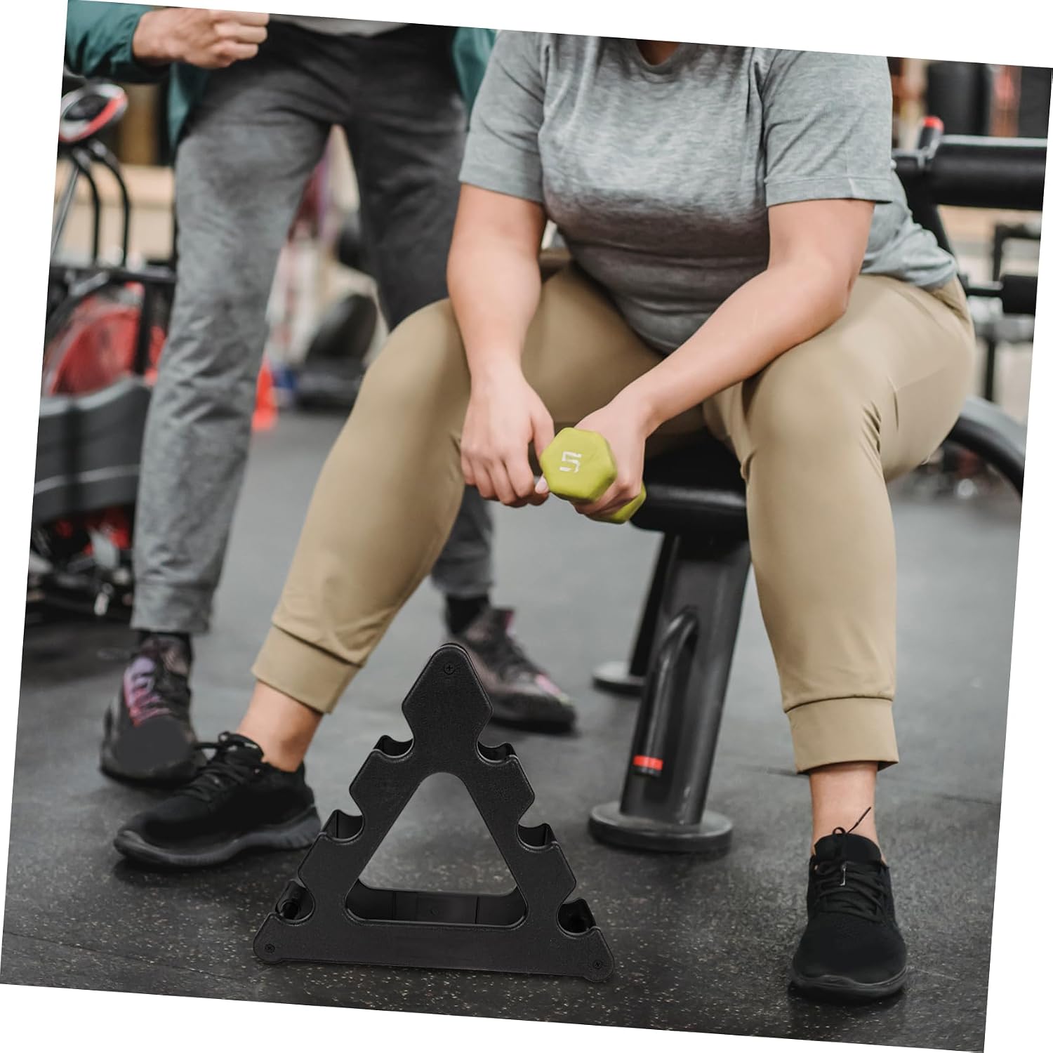 Household Dumbbell Rack Lightweight Plastic Dumbbell Stand for Home Gym Stable Design Prevents Rolling Floor Damage Durable Fitness Accessory for Weight Training