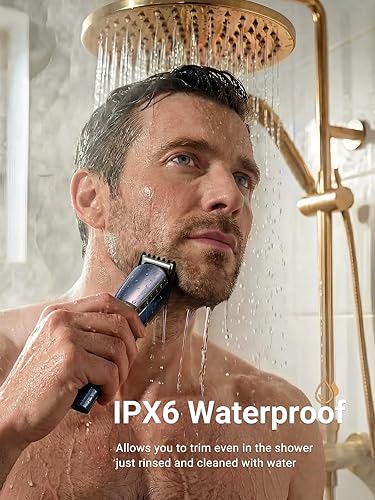 Miniatura 7 de SHPAVVER Beard Trimmer for Men: Professional Barber Hair Clippers - 12-in-1 Cordless Grooming Kit - Waterproof Electric Razor with Turbo Speed &