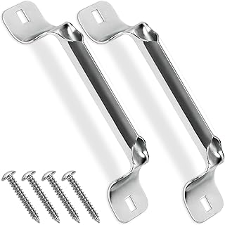 Garage Door Lift Handle, 2 Pack Stainless Steel Rolled Grip Pull Handles, Longer 5×35