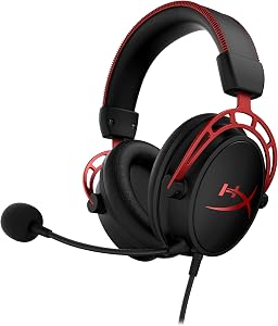 HyperX Cloud Alpha Gaming Headset - Dual Chamber Drivers - Award Winning Comfort - Durable Aluminum Frame - Detachable Microphone - Works with PC, PS4, PS4 PRO, Xbox One, Xbox One S (HX-HSCA-RD/AM) (Renewed)