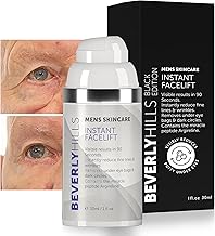 Beverly Hills Men's Instant Facelift & Eye Tuck Serum | 30ml | Eliminates Wrinkles in 90 seconds | Anti-Aging Formula with Veegum & Miracle Peptide Argireline | Ideal for Dark Circles, Puffiness