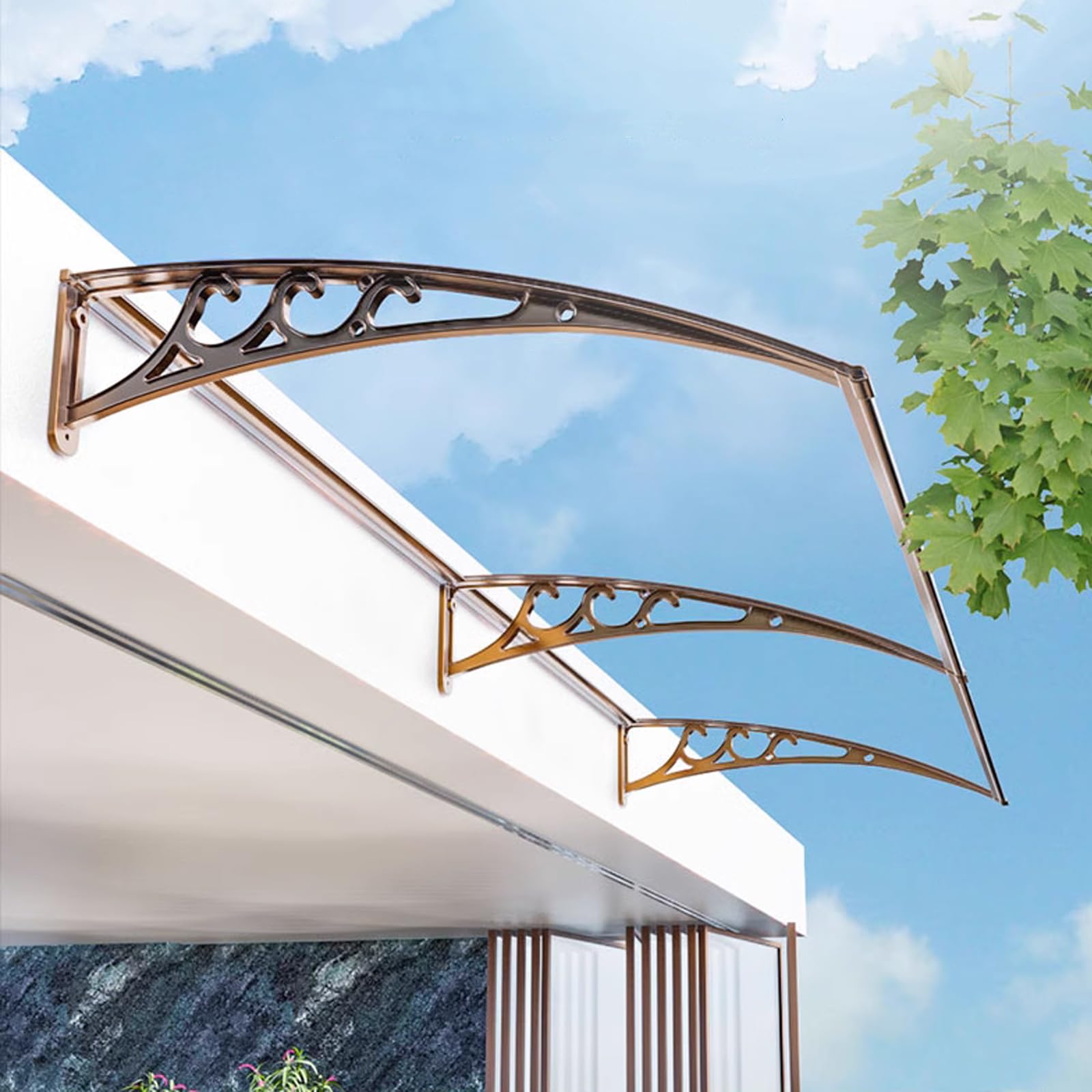 Abri de fenêtre contre la pluie auvent polycarbonate et protection UV
