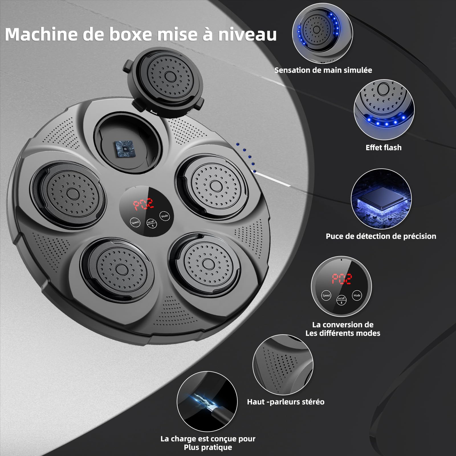HotHands Machine De Boxe Musicale Avec Gants - Fitness Fun à La Maison !