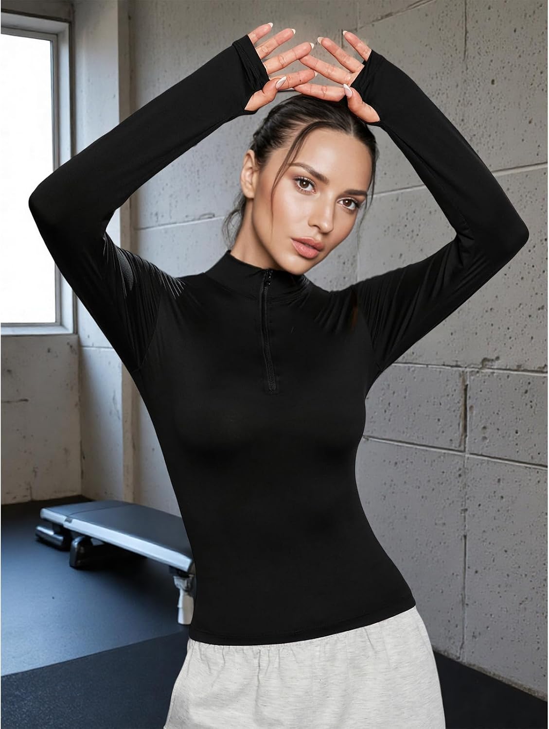 Women's Sports T-shirts, Running and Yoga T-shirts, Short Stretch T-Shirt for Women, Quick Dry Tops for Running Fitness Pilates image 2