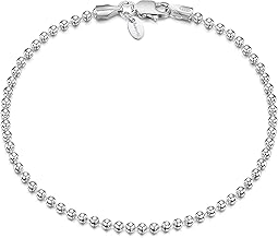 Amberta 925 Sterling Silver Bead Bracelet for Women