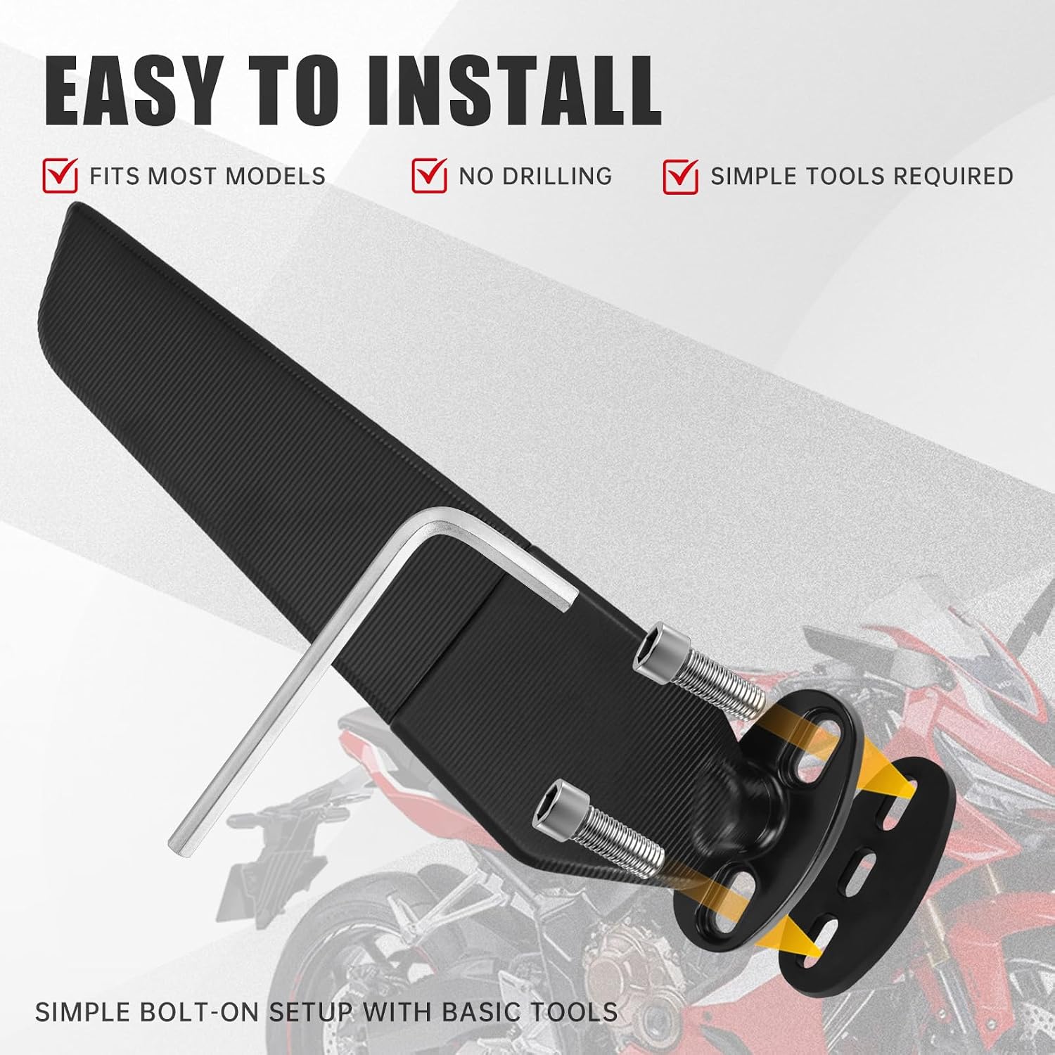 Stealth Motorcycle Mirrors Multi-Angle Adjustable Rearview Mirrors Compatible With Honda Suzuki Kawasaki Ninja 250 300 400 500 650 ZX6R CBR300R CBR500R CBR600RR GSXR 600 750 1000