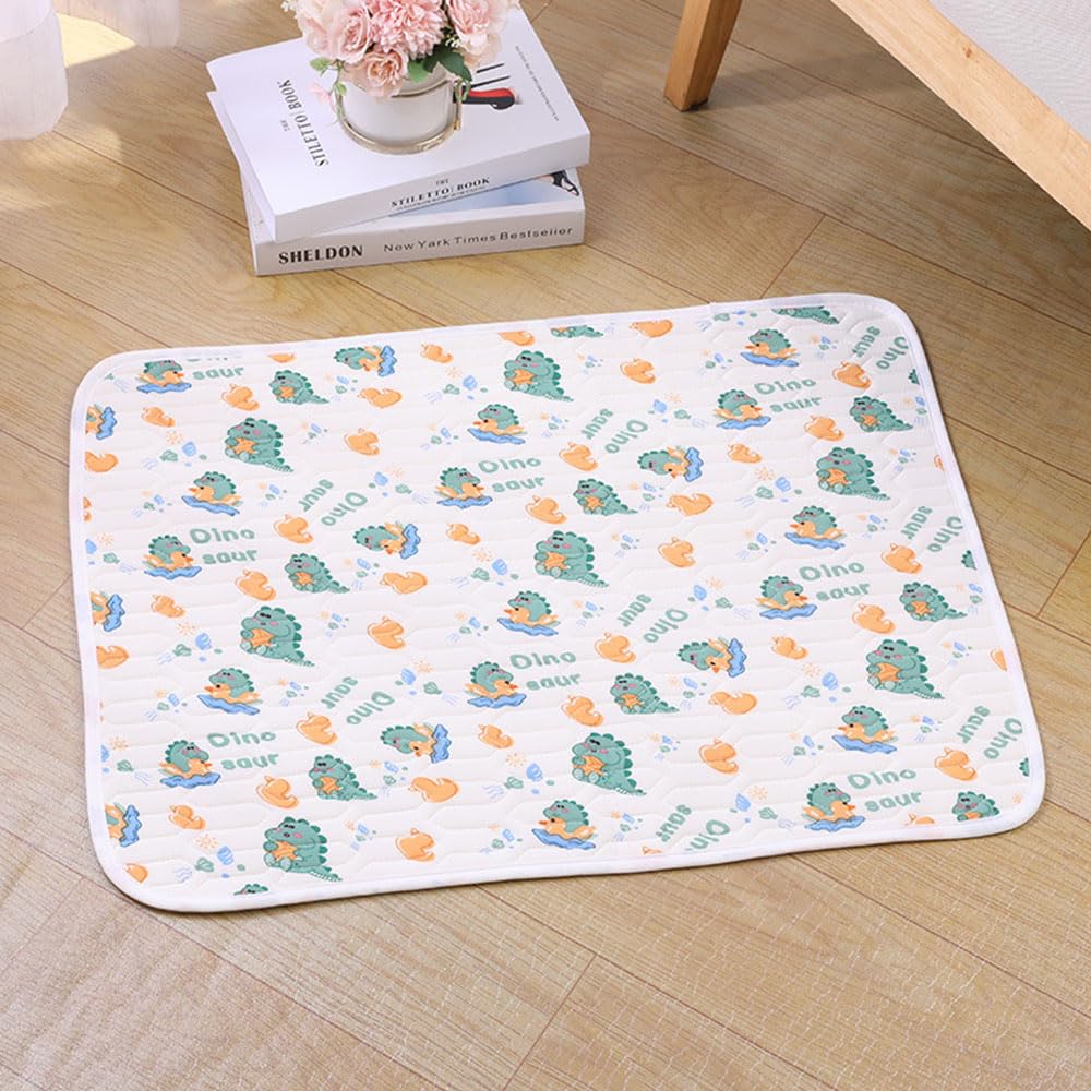 Hiseng Soft Dog Bed, Cute Print Breathable Cat Bed Washable Dog Beds Medium, Soft Warm Pet Cushion Summer Cat Beds Mats for Indoor Cats (90x70cm(2Pack),Dinosaur)