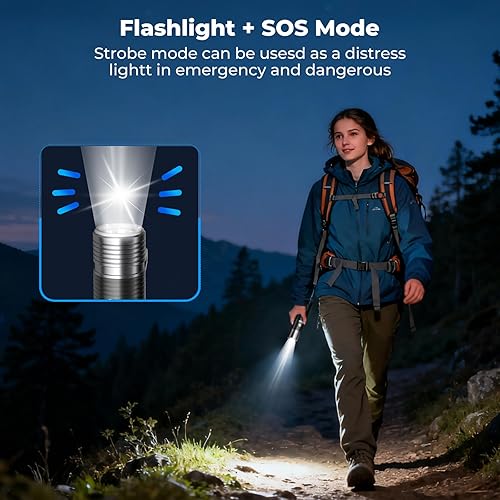 Miniatura 6 de AsFrost Linterna mini luces de campamento, 4500 mAh recargable LED brillante luz de campamento, lámpara doble de 180 , 8 modos de luz, linterna