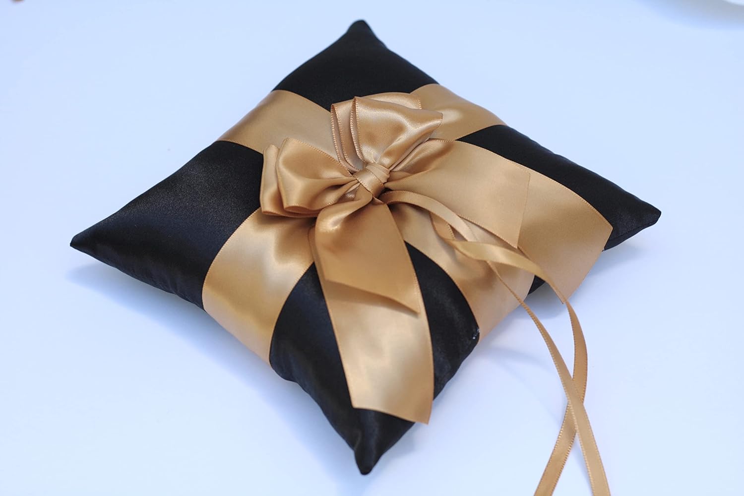 Ring Bearer Pillow ONLY in Black and Gold Color