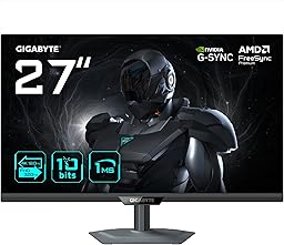 Gigabyte G27UP 27” 4K UHD Gaming Monitor - Dual Mode (4K 160Hz or FHD 320Hz), 3840 x 2160, 1ms, 400 cd/m², FreeSync Premium, HDR10, HDMI 2.1, Displayport 1.4