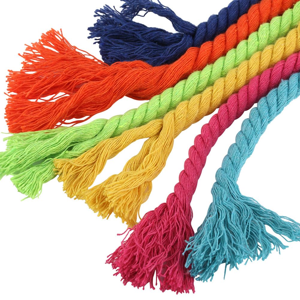 Cuerda de macramé de algodón de 10 mm, cuerda trenzada de 3 hebras de algodón natural para manualidades, colgar en la pared, colgador de plantas, tapiz de tejido (verde, 100 m)