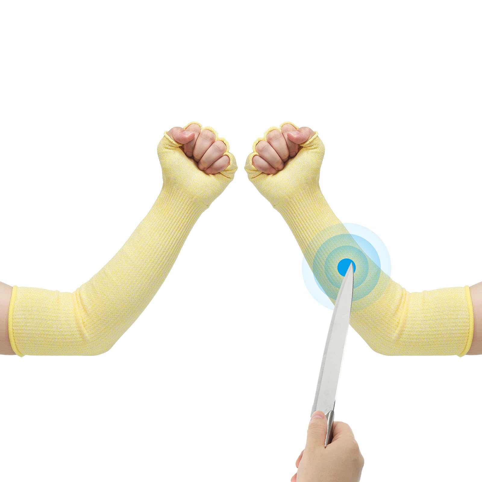 PATIKIL 20 Inch Cut Resistant Sleeves with Finger Grips