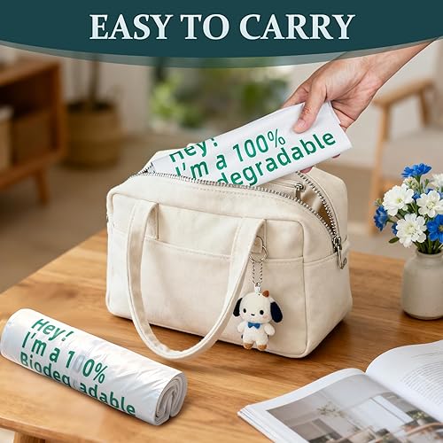 Miniatura 5 de 100 bolsas biodegradables desechables para bolsas de ostomía, 7.87 x 13.78 pulgadas, bolsas compostables para evitar fugas de olores, suministros