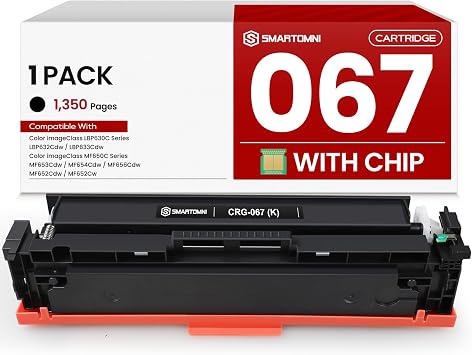 067 Black Toner Cartridge 1 Pack Replacement for Canon 067 067H