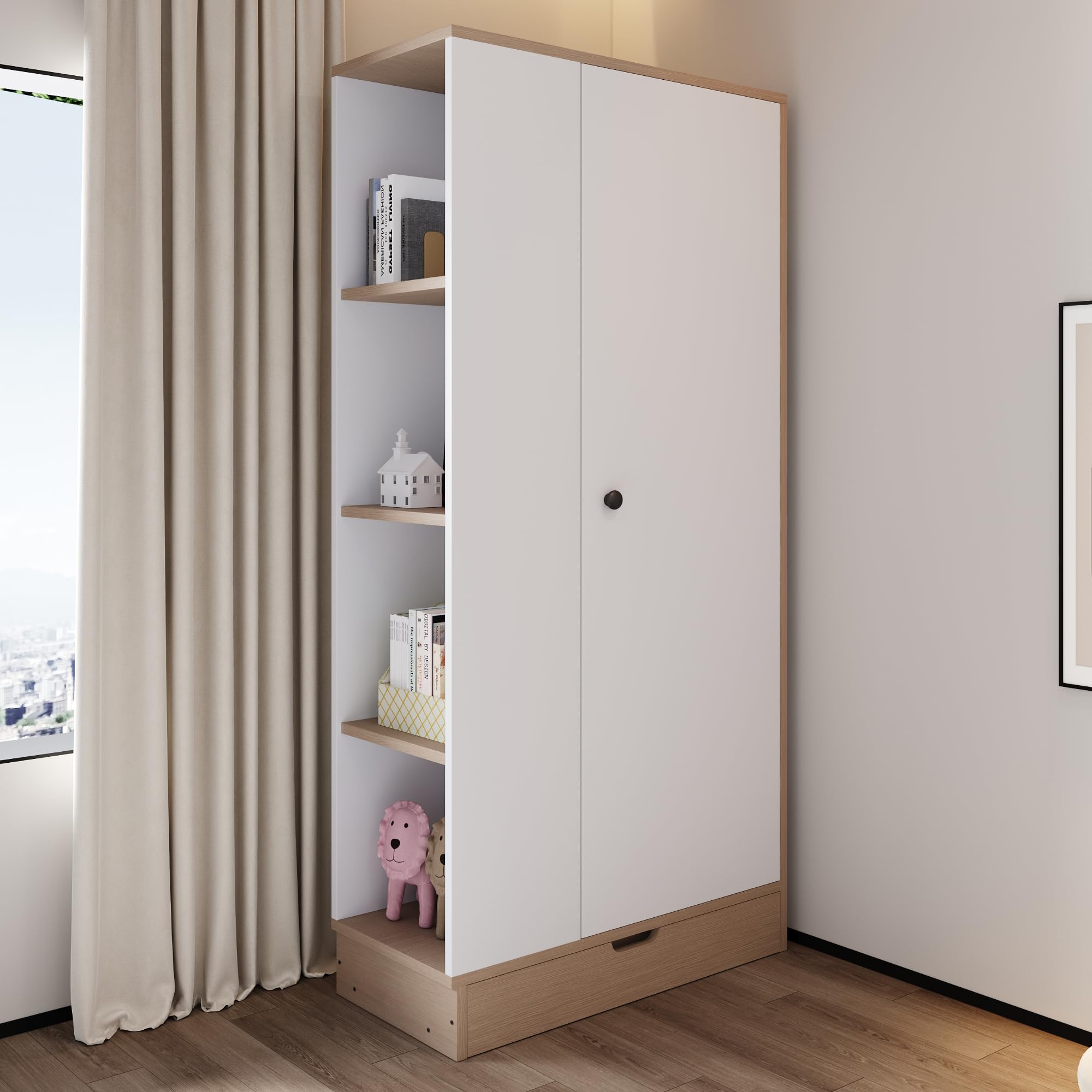 Vicco Wido Universele kast - 30.2 x 120 cm met een deur Groen