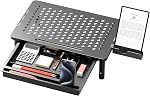 Computer Monitor Stand Riser pour le bureau, 3 Hauteur réglable PC portable TV Table de bureau, Table d'imprimante courte en métal, Riser de stand pour bureau, Organisateurs de bureau et accessoires, paquet de 2