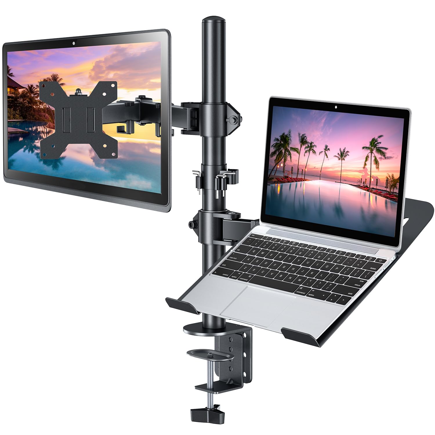 H C hcck Cllassp Monitor and Laptop Mount Stand for 13 to 32 Screens Adjustable Monitor Arm Stand