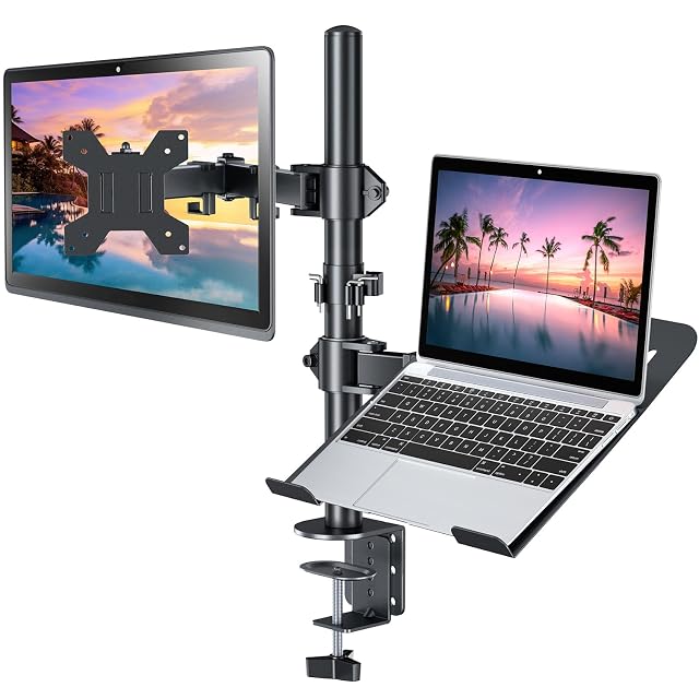 H C hcck Cllassp Monitor and Laptop Mount Stand for 13 to 32 Screens Adjustable Monitor Arm Stand