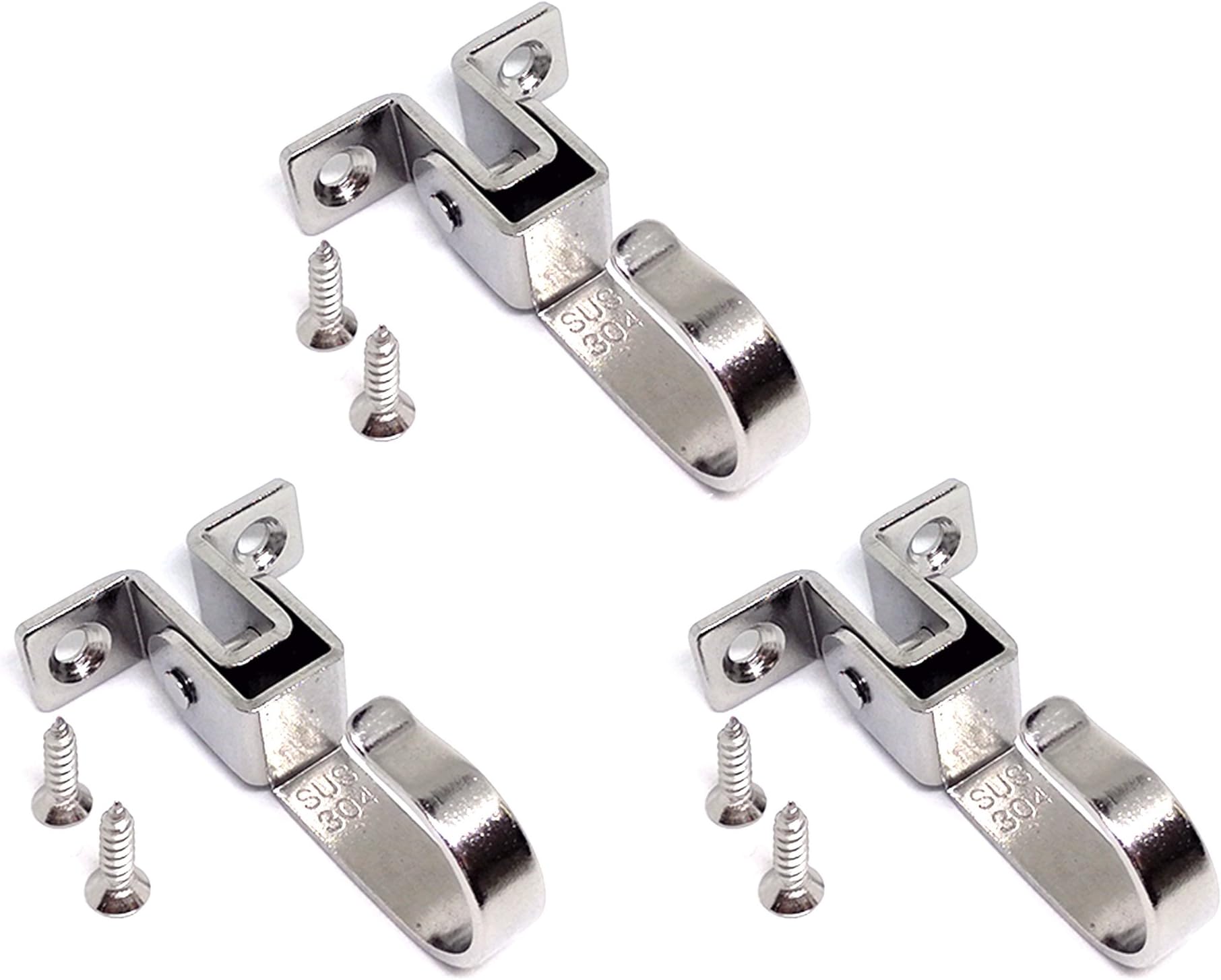 Flexible Designer Hook for Wall or Ceiling, Stainless Steel Multipurpose Cabinet Hangar for Kitchen (Pack of 3 Hooks)