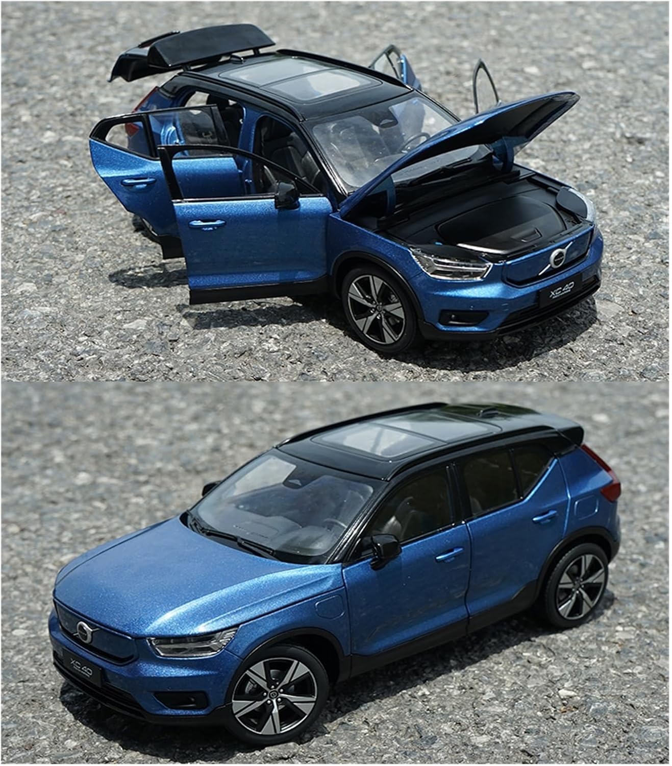 Model Toy Car 1:18 for Volvo XC40 2022 Diecasts Metal Off-Road Vehicles Car Model Toy Gift Blue