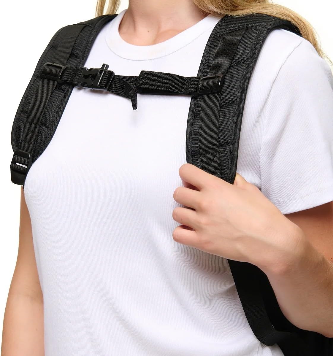 LOLË Laptop Backpack, 17 inch Compatible, Quilted Design with Padded Straps, Bottle Pocket