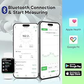 Arboleaf Smart Scale with BMI, Body Fat, Muscle Mass, Digital Bathroom Scale for Body Weight, 14 Body Composition Metrics, Large LED Display, Accurate Weighing Machine, App Sync, 400lbs, 11