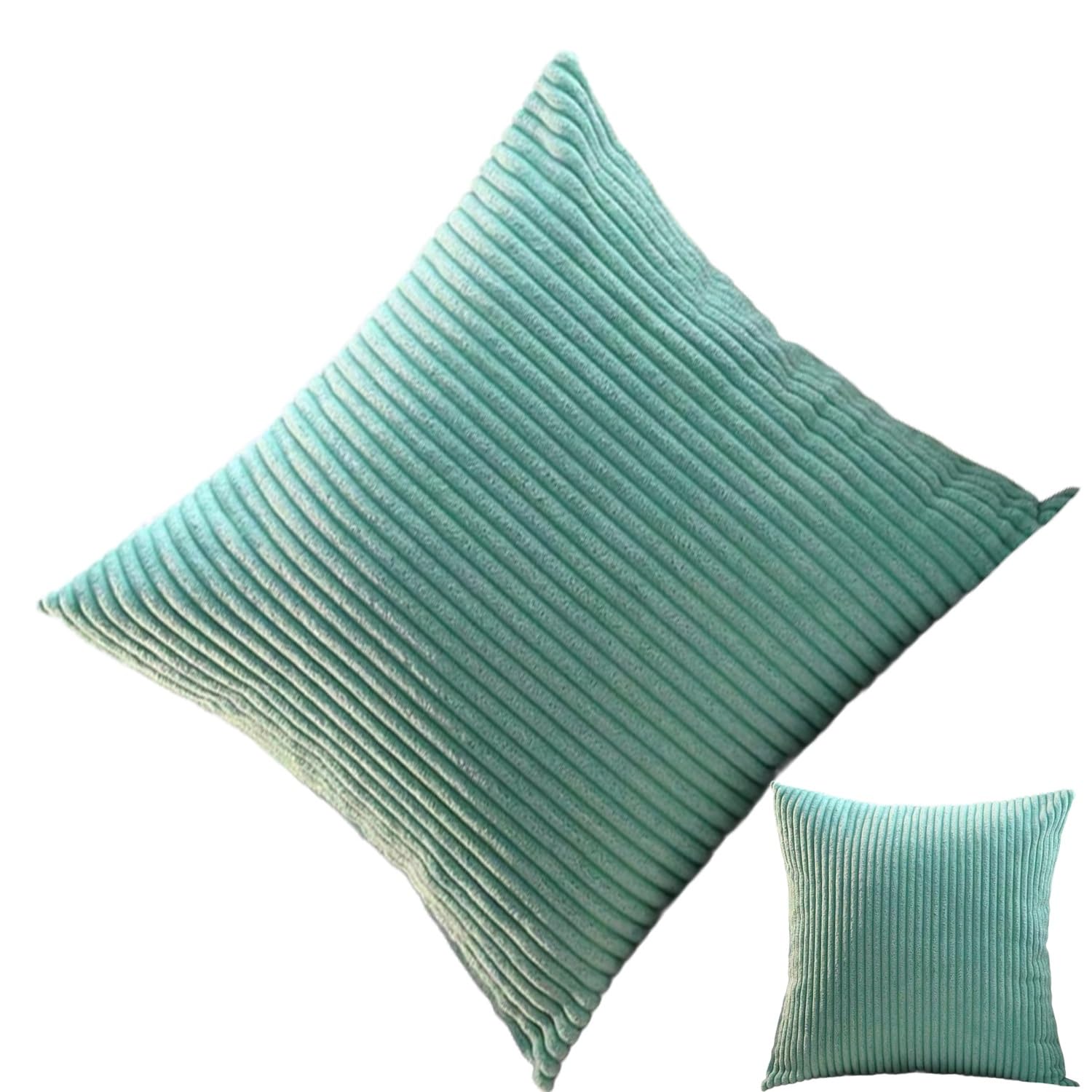 ILiemao 2 Pack Corduroy Soft Decorative Square Rectangle Throw Pillow Cover 60x60 50x70 80x80 cm Cushion Covers Pillowcase, Home Decorations for Sofa Couch Bed Chair(W15,2pcs 60x60cm)