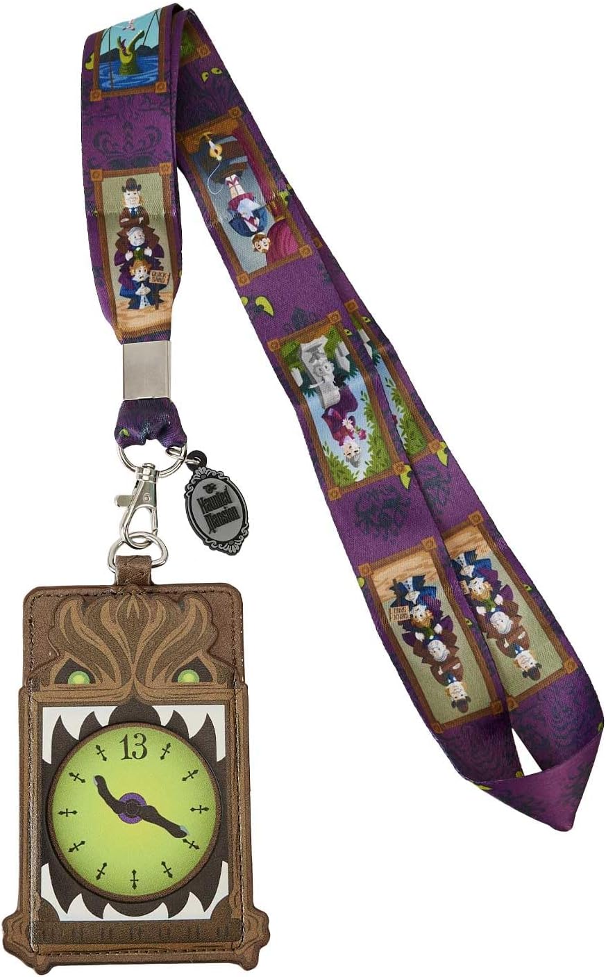 Disney Haunted Mansion Stretching Room Portraits Lanyard with Card Holder