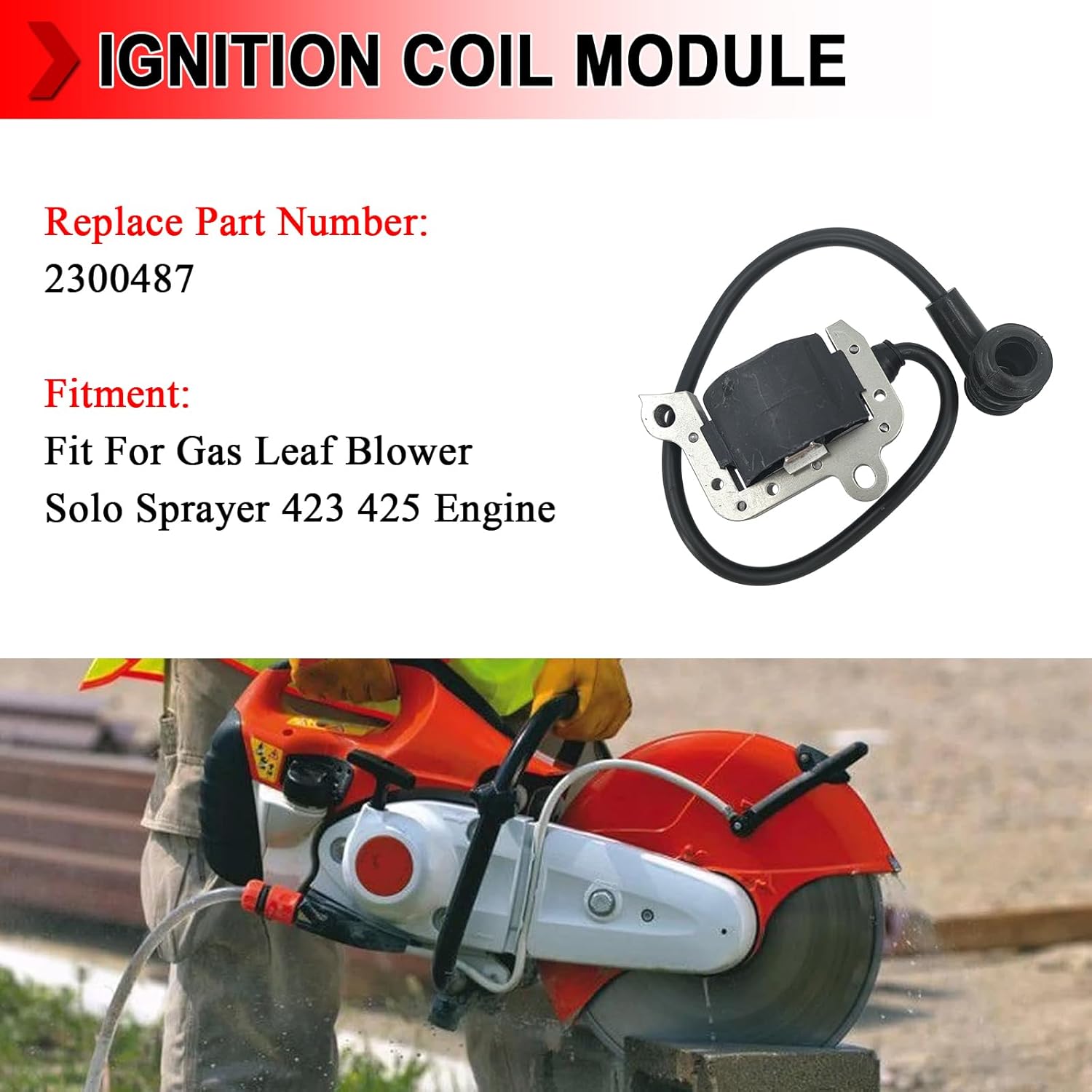 2300487 Ignition Coil Module Fit for Gas Leaf Blower Solo Sprayer 423 425 Engine Motor