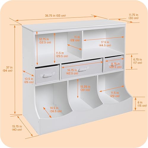 Miniatura 46 de Unidad de almacenamiento Badger Basket con tres cestas., Espresso Espresso,Gris antracita,Gris Oscuro,Nube gris/blanco,Gris,Blanco/Gris