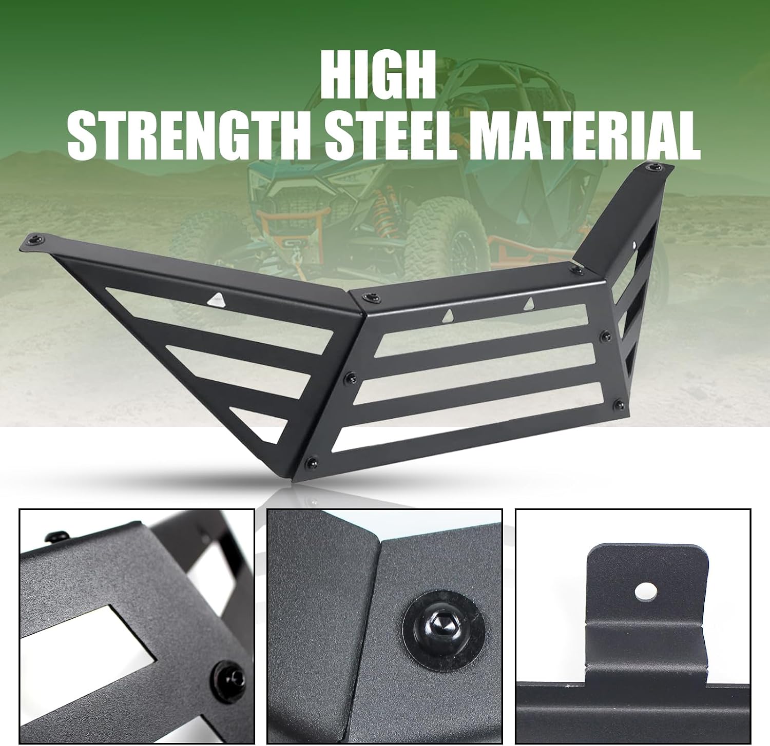 Bed Enclosure Tailgate Compatible with 2022-2024 Polaris RZR PRO R/PRO R 4 Heavy Duty Steel Rear Cargo Bed Extender Tailgate Bed Enclosure Rack Accessories