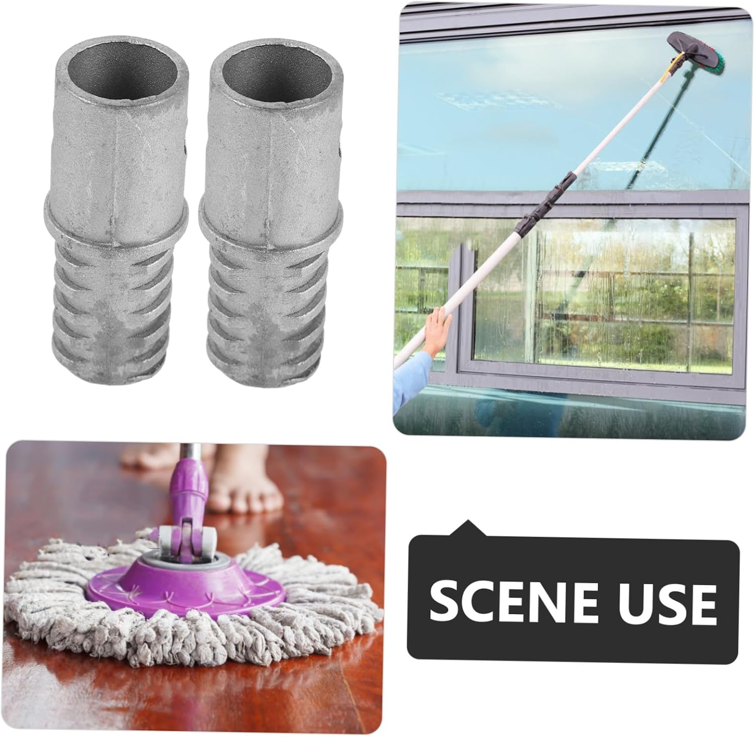 Threaded Broom Handle Adapter, 5pcs Aluminum Alloy American Thread