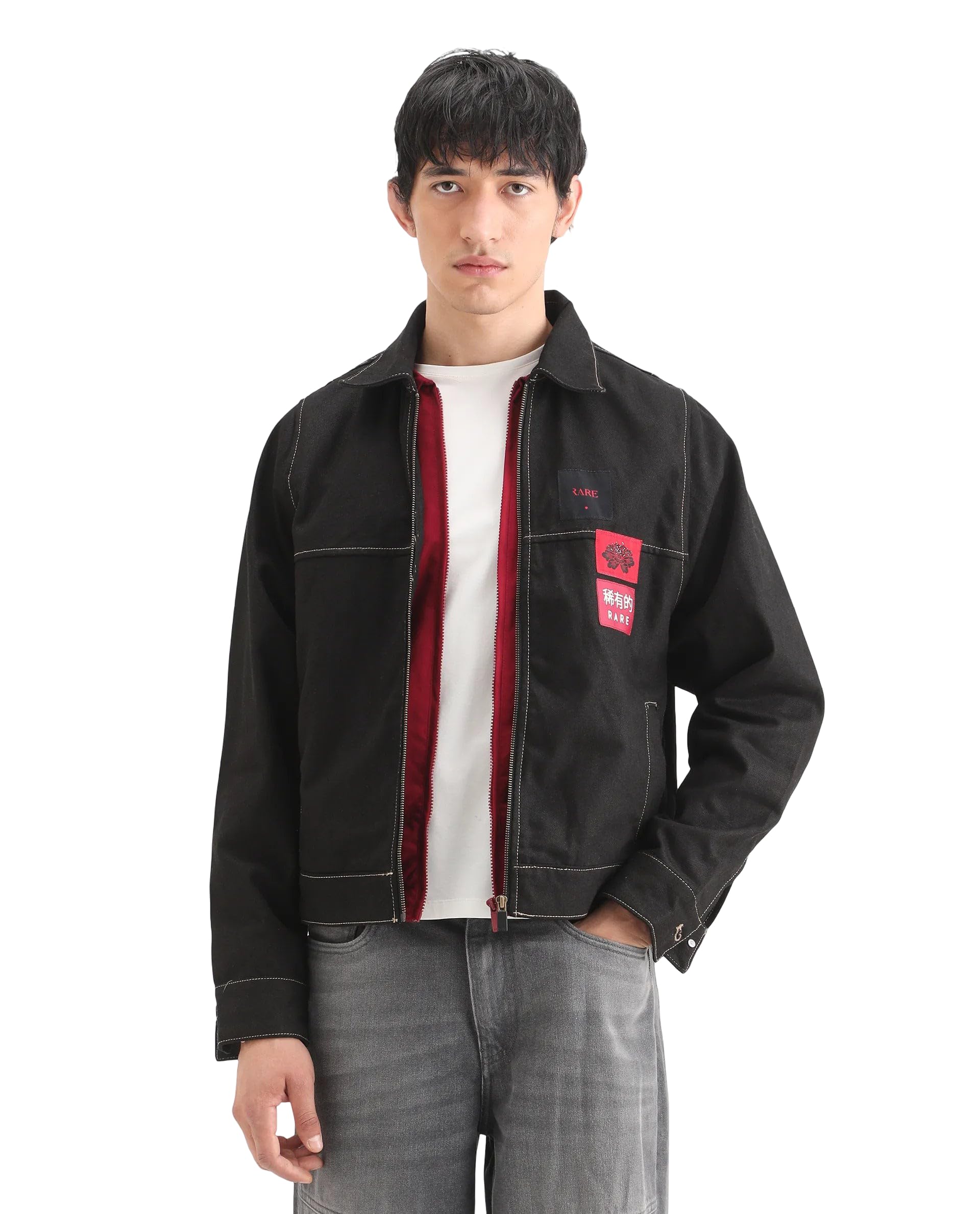 rare rabbit regular fit label print jacket-picture-58