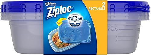 Miniatura 2 de Ziploc Contenedores reutilizables para almacenamiento de alimentos, para organización de cocina, tecnología Smart Snap, aptos para lavavajillas,