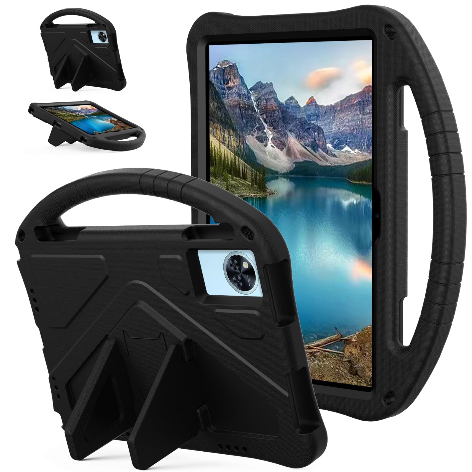 Kids Case for Lenovo Idea Tab 11 inch Tablet 2025, Model TB336FU, EVA Shockproof, with Stand Handle, Black