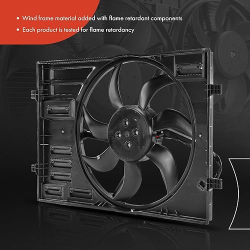 Miniatura 4 de A-Premium Conjunto de ventilador de refrigeración del radiador del motor con motor sin escobillas compatible con modelos Volkswagen y Audi, Jetta