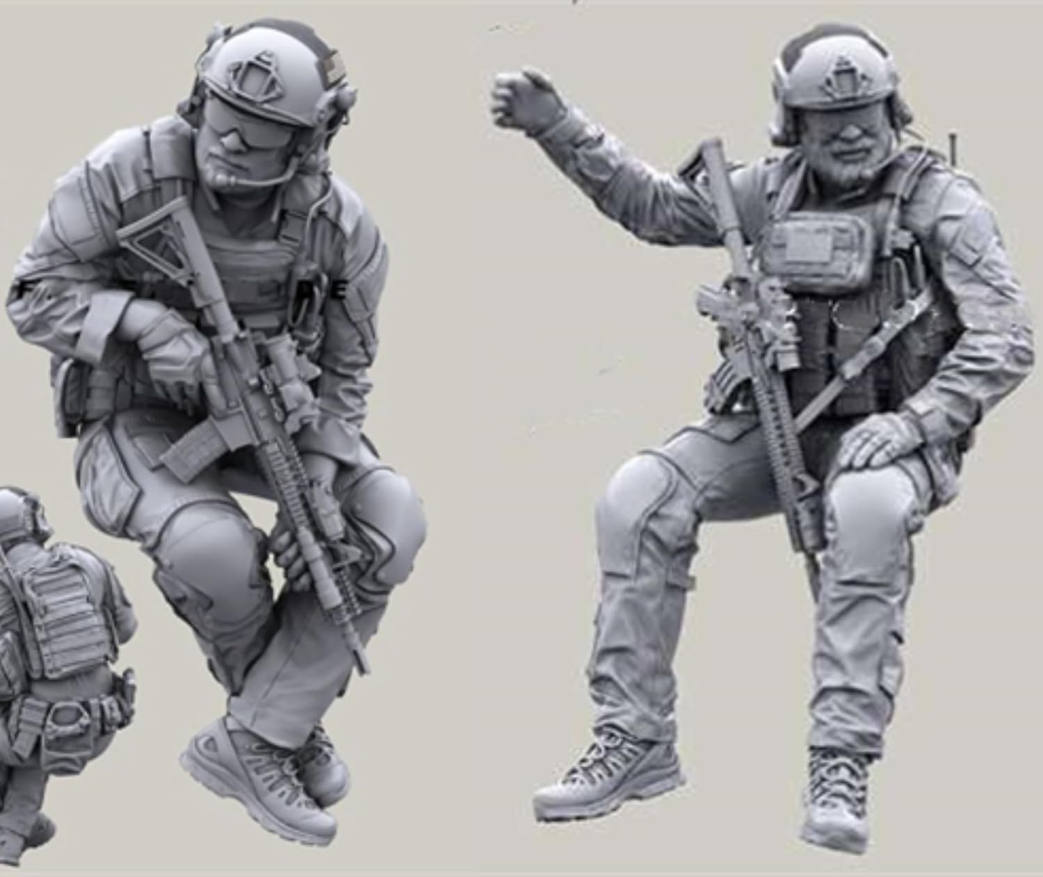 Bhowsa 1/35 US Helicopter Commando Resin Model Kit, Unpainted and Unassembled (2 People, no Aircraft) //Y3jO7lo3