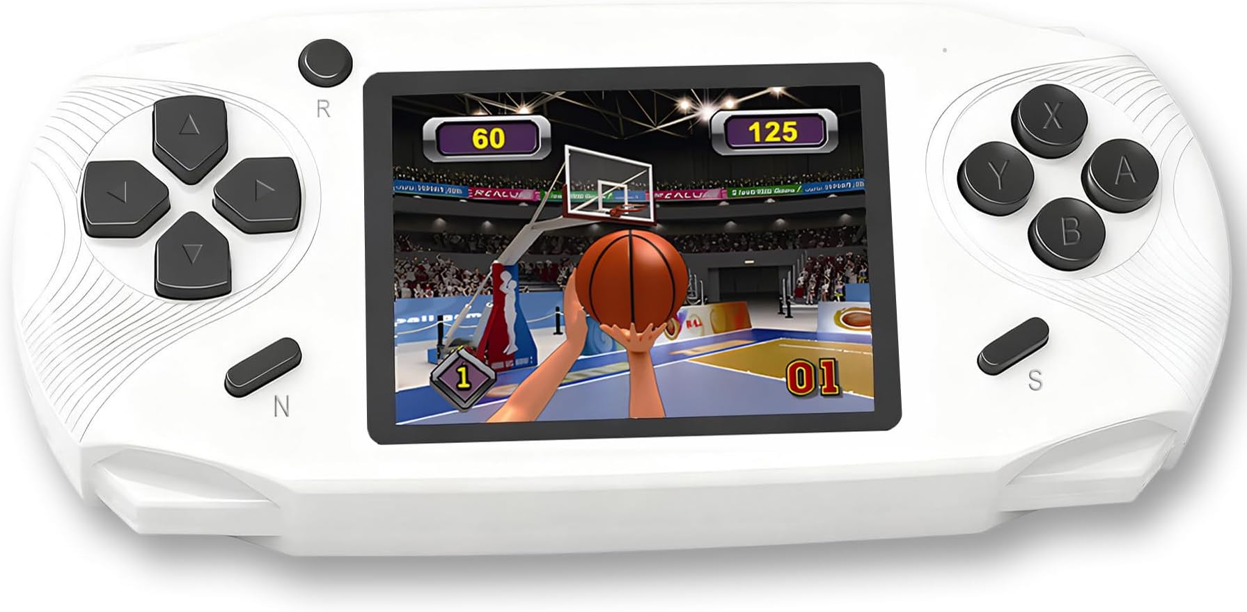 Beijue 16 Bit Handheld Games for Kids Adults 3.0'' Large Screen Preloaded 100 HD Modern Video Games Seniors Electronic Game Player for Boys Girls Birthday Xmas Present (White) White