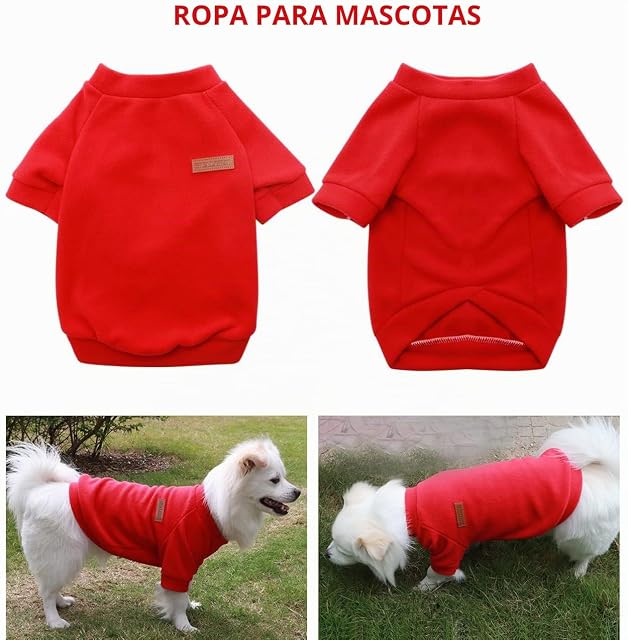 Foto 3 de 6 de HuaLiSiJi Jersey y Sudadera Polar Para Perro Pequeño, Ropa Para Chihuahua, Tejido Cómodo, Suave y Cálido