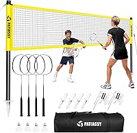 Vista 11 de Badminton Set for Backyard, Outdoor Badminton Net with Anti-Sag Design, 4 Professional Badminton Rackets, 4 Shuttlecocks and Carry Bag for Lawn or