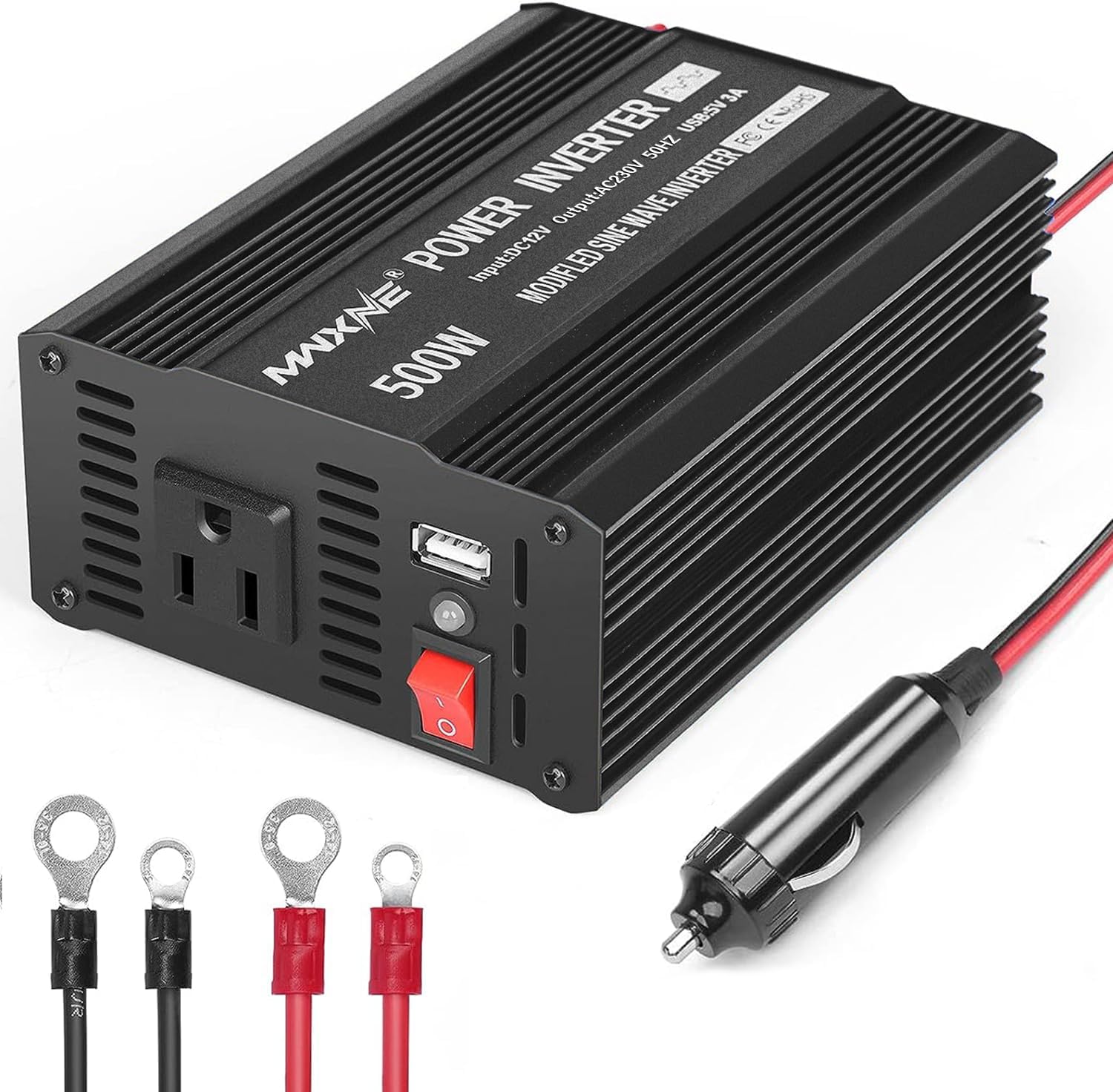 300W Power Inverter DC 12V to 230V 240V AC Car Inverter Converter with ...