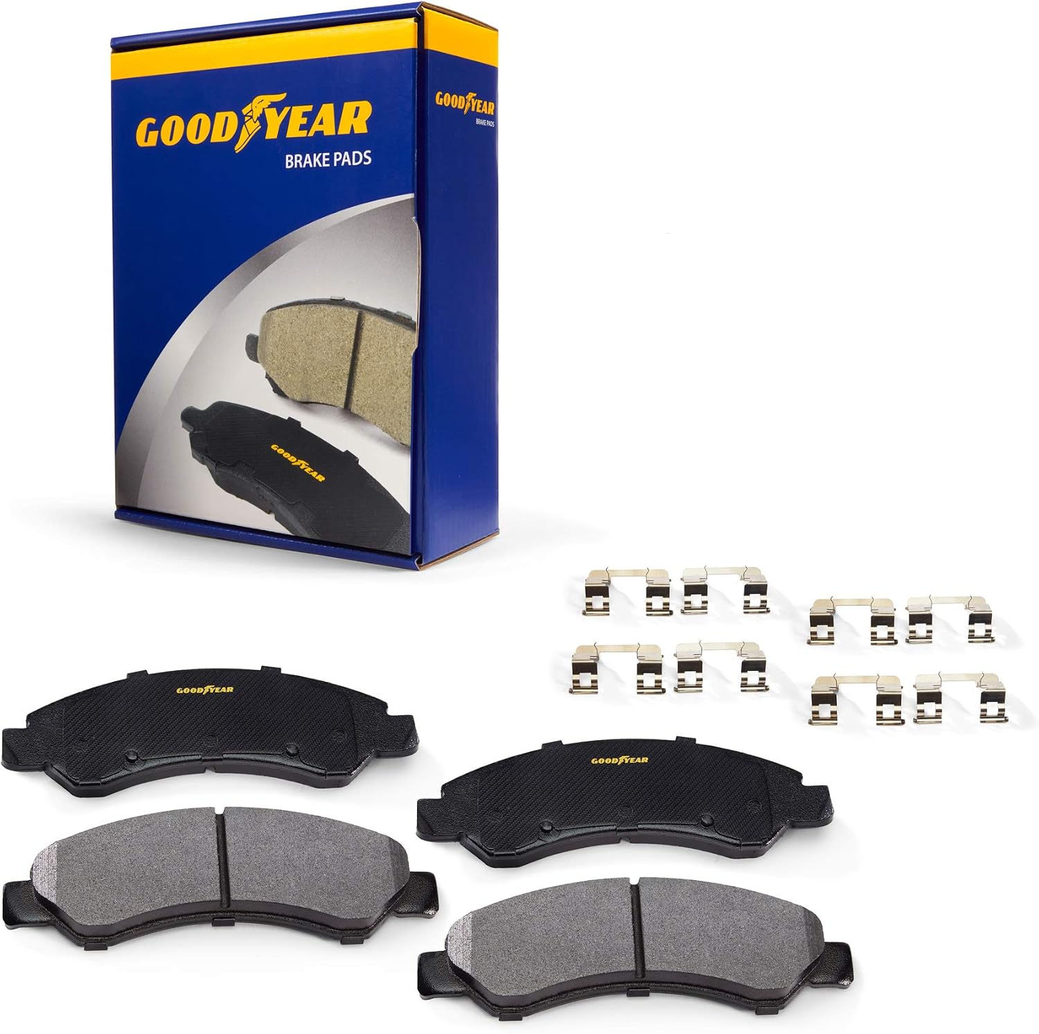 Goodyear Brakes GYD882 | Carbon-Ceramic Front Brake Pads fit Buick Rainier 05-04; Chevrolet SSR 06-03, Trailblazer 05-02; GMC Envoy 05-02, Envoy XL 05-02 & More - See Applications Below