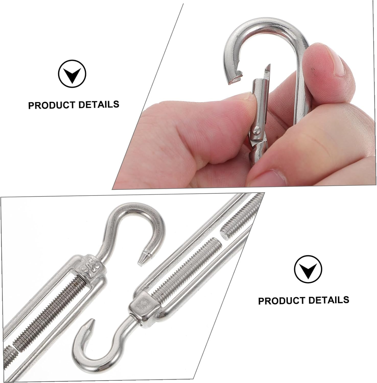 String Light Hanging Kit Stainless Steel Outdoor Lantern Suspension Set Accessories for Easy Installation for Patios Gardens and Event Decorations