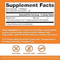 Vista 2 de Doctors Best Ubiquinol, coenzima Q10 de forma reducida, sin OMG, sin gluten, sin soja, 60 cápsulas blandas