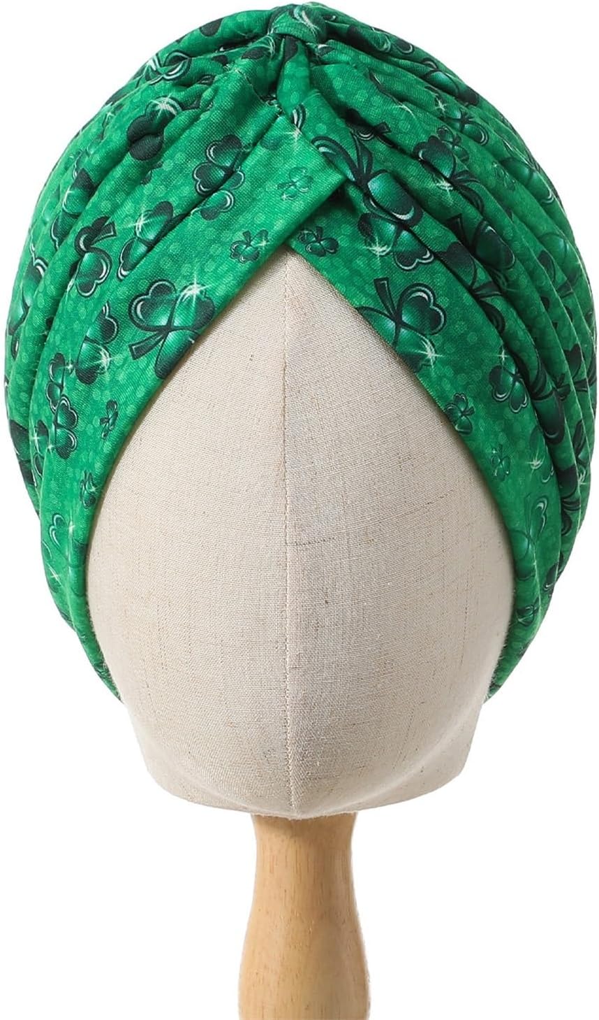Women's Ethnic Twist Turban Hat, Bohemian Stretchy Pre-Tied Headwrap, Floral & Geometric Print Chemo Head Scarf
