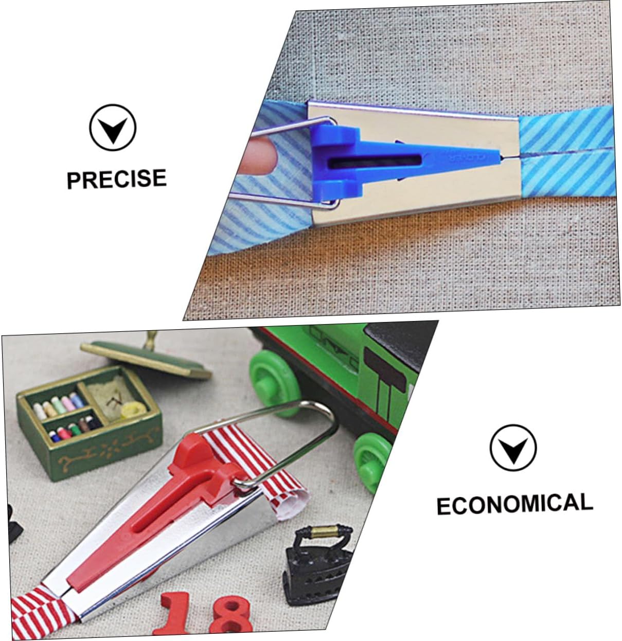 OSALADI 9pcs Bias Tape Maker Fabric Binding Patchwork Sewing Accessories Bias Binding Tools for Quilting and Crafting