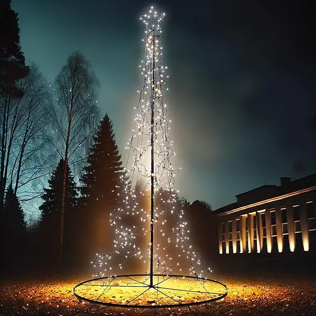 LED Weihnachtsbaum Outdoor: Lunartec Tannenbaum Metall, 180 cm, 500 LEDs, IP44