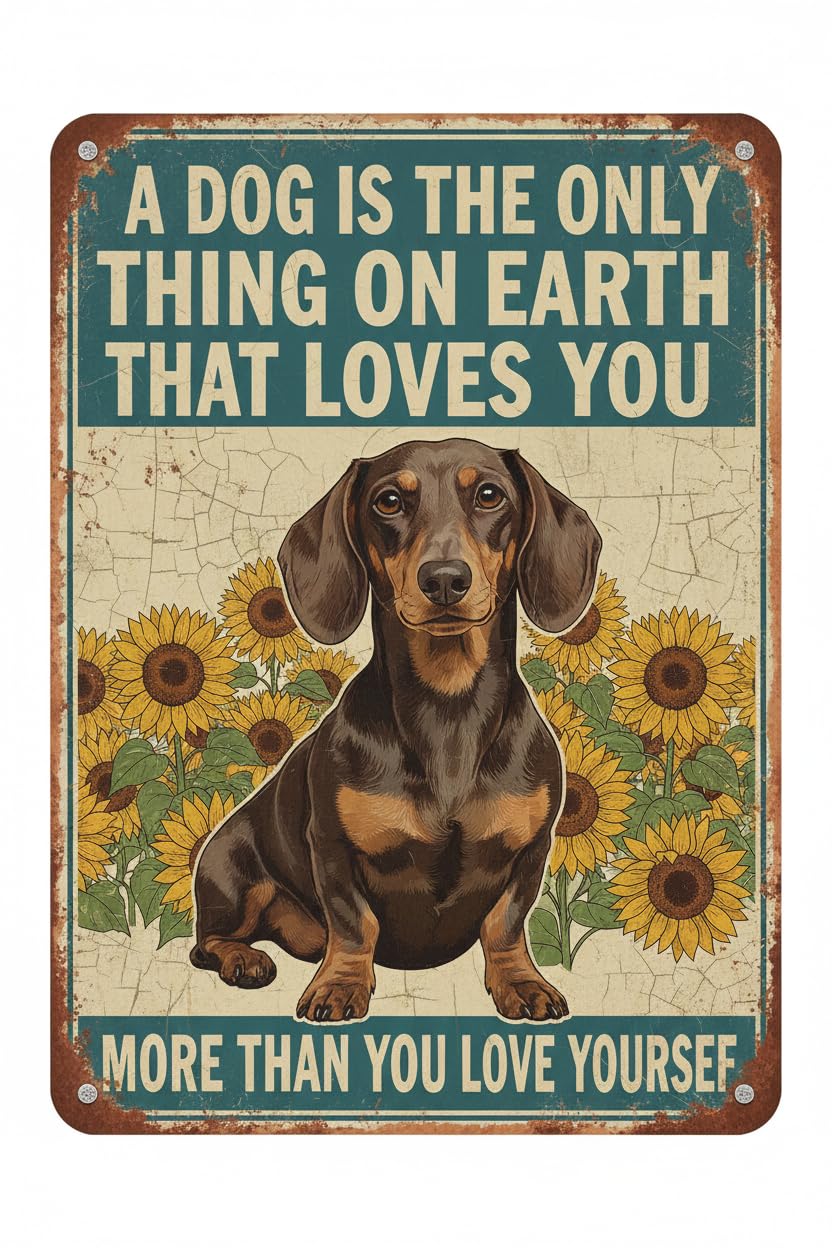 A Dog Is The Only Thing On Earth Tin Sign, 8x12 Inch