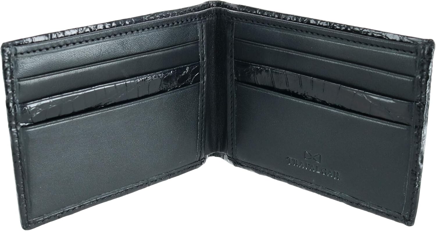 Vista 3 de Trafalgar Cartera biplegable de cocodrilo