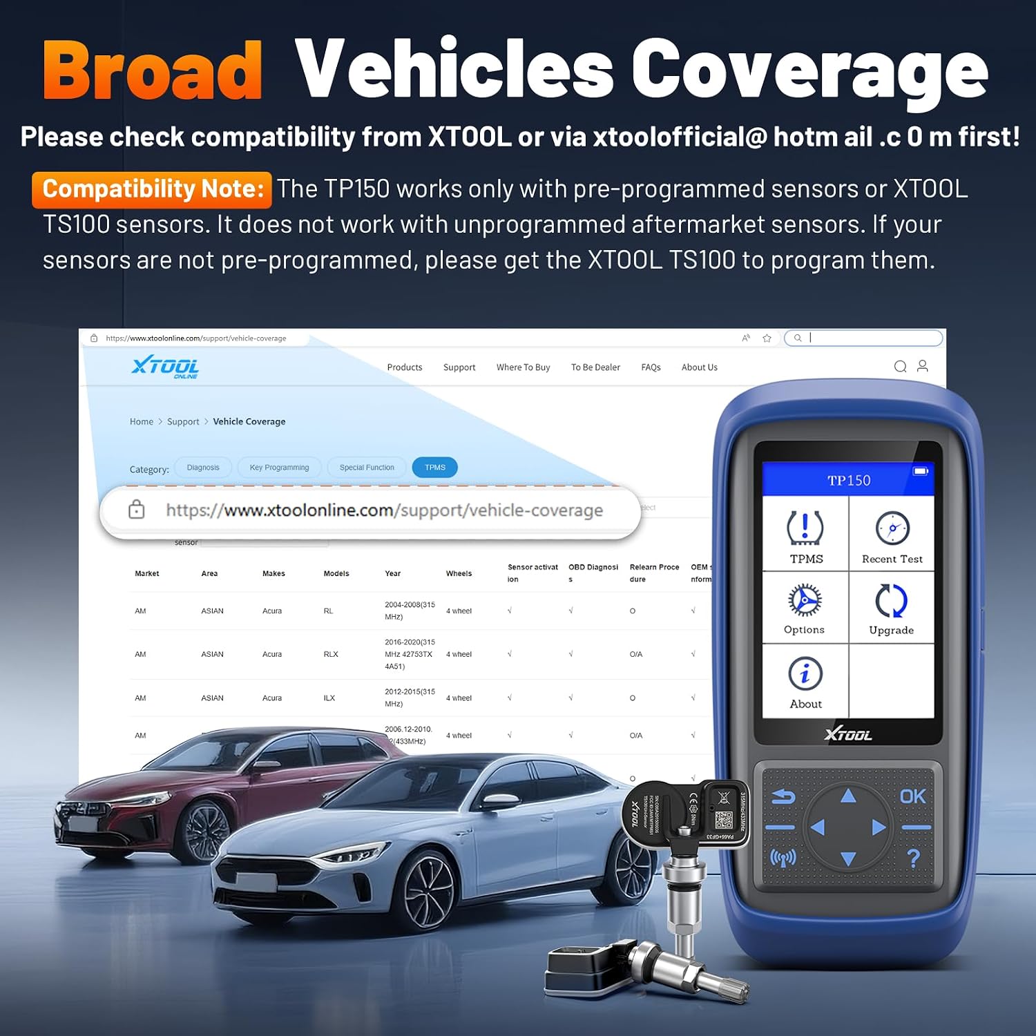  TP150 TPMS Programming Tool, 2026 Universal TPMS Relearn Tool thumbnail